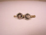 SINGLES(2)5/16" Gray Hexagon Mother Pearl Vintage Formal Tux Shirt Stud C243. Fixed Price $27.49.