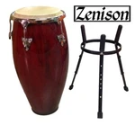 Zenison 11" Conga Drum With Basket Stand Latin Percussion Red Wine Color. Fixed Price $171.99.