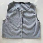 Brandy Melville Light Blue Knit Button Up Sweater Vest One Size Preppy Coquette. Fixed Price $7.00.