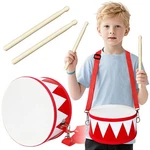 Wooden Kids Drum Set - Educational Musical Toy With Adjustable Strap. Fixed Price $27.40.