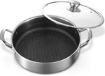 Stainless Steel 7QT Saute Pan 14 Inch Deep Frying With Lid Nonstick,hybir.... Fixed Price $86.24.