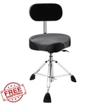 Aklot Drum Throne Backrest Grey Suede Hydraulic Adjustable. Fixed Price $209.59.