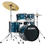 Tama Imperialstar 5PIECE Drum Set W18" Bassmeinl Hcs Cymbals Hairline Lght Bl. Fixed Price $949.99.