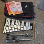 Vic Firth Xylophone Bell Kit Stand Percussion Set With Rolling Case. Fixed Price $169.00.