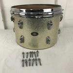 C. 1968 Slingerland Rack Tom Drum - Sparkling Silver Pearl 13" X 9" No Heads. Fixed Price $150.00.