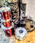 Pearl Export Series Acoustic Drum Kit 4-PIECE Set W/ Snare, Bass, Toms. Fixed Price $372.50.