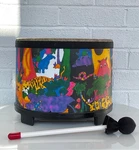 Remo Kids Percussion Floor Tom Drum Fabric Rain Forest 10" One Mallet. Fixed Price $29.99.