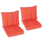Costway 2PCS Deep Seat Chair Cushion Pads Set Indoor/outdoor W/ Rope Belts. Fixed Price $75.99.