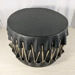 Leather Wood Folk Drum 10" Diameter 7.5" Height World Percussion Instrument. Fixed Price $62.95.