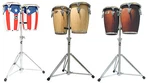 Latin Percussion Dark Wood 8" & 9" Jr. Conga Set. Fixed Price $609.99.
