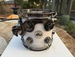 Dw Collectors White Glass 8X8 Tom Drum!!! Maple / Mahogany Shell. Fixed Price $475.00.