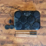Pyle Portable Tabletop Drum Set PTED01 7 Pad Digital Kit Touch Pedals W/4 Sticks. Fixed Price $115.00.