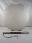 Handmade Shaman 18 Frame Drum W Beater Signed/dated 1995 Spiritual Inscription. Fixed Price $150.00.
