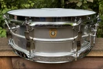 1966 Ludwig Acrolite Aluminum Snare Drum, Keystone Badge. Fixed Price $350.00.