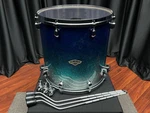 Tama Walnut / Birch Floor Tom Molten Blue Ice Fade WBSF16D Mbi. Fixed Price $805.99.