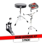 Single Kick Bass Pedal, Drum Throne & Snare Stand Set Hardware Kit Bundle Pack. Fixed Price $67.10.