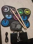 Electronic Set 9 Riffs Roll Up Kit With Drumsticks Pedals X Kids. Fixed Price $32.00.