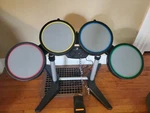 Playstion Rock Band Guitar Hero Drum Set Model 822148 With Foot Pedal. Fixed Price $59.95.