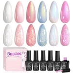 Beetles Pearl Gel Nail Polish Set - 6 Mermaid Soak Off Uv Led Colors. Fixed Price $24.69.
