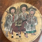 Hand-painted Ethiopian African Frame Drum With Traditional Motifs. Fixed Price $52.00.