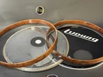 Ludwig 22 Wooden Bass Drum Hoops And Front & Beater Side Heads 90 Walnut Fin.. Fixed Price $139.95.