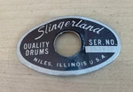 Slingerland 70S Vtg Black Silver Niles Oval Badge Snare Tom Bass Drum Ser 253879. Fixed Price $27.00.