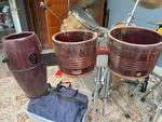 Lp Matador Wood Timbale Set Dark Brown 3-PIECE Percussion Drums Latin. Fixed Price $179.95.