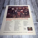 Ludwig Drums 1982 Print Ad Rock Roll Chicago Full Page Color. Fixed Price $19.99.