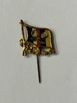 Early 1900S European Leaders Jugate Picture Flag Design Stick-pin. Fixed Price $11.98.