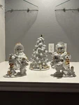 2000 Grandeur Noel "porcelain Snowman Family" Collectors Edition 5 Pcs *. Fixed Price $45.00.
