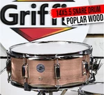 Griffin Snare Drum - 14 X 5.5 Oak Wood Poplar Shell Percussion Head Key Kit Set. Fixed Price $47.00.
