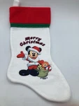 The Walt Disney Company Mickey Mouse Santa W/ Toy Sack Merry Christmas Stocking. Fixed Price $9.74.