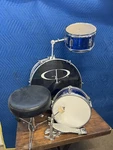 Gp Percussion 3-PIECE Junior Drum Set Blue Bass Snare Tom Throne Pedal. Fixed Price $53.82.