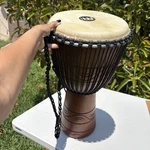Meinl Full Size Djembe 23.5 Tall 12 Head Rope Tuned Carved Wood Drum. Fixed Price $95.00.