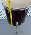 Ludwig Accent Cs Combo 16"X16" Floor Tom Drum With Legs Red Wine. Fixed Price $59.00.