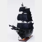 Model Floor Display Case Black Pearl Pirate Ship Large Metal Brass Nameplate. Fixed Price $2415.00.