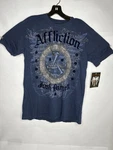Blue Vintage Rare Affliction Josh Barnett T-shirt. Fixed Price $40.00.