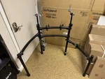 Roland MDS-9V V-drum Rack Fully Loaded, Cymbal Arms, 4 Pad Mounts 051526. Fixed Price $255.00.