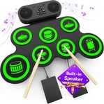 Electric Drum Set With Dual Speaker, Electronic Pad And Sticks Kit Supports. Fixed Price $61.97.