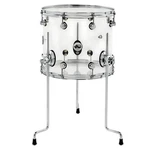 Design Series Acrylic Floor Tom, 12X14, Clear W/chrome Hardware. Fixed Price $529.00.