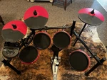 Alesis Nitro Mesh Drum Kit No Hi-hat Pedal Power Cord Red. Fixed Price $190.00.