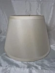 Vintage Restoration Hardware Ivory Silk Drum Roll With Slant Shade 8 1/2". Fixed Price $22.46.