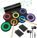 Electric Drum Set, 7-PAD Electronic With Headphone Included, Roll-up. Fixed Price $79.32.