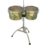 D'luca Made By Herch Timbales 15" & 16" Brass With Chrome Hardware Stand. Fixed Price $1299.99.