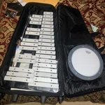 Vic Firth 32-KEY Xylophone In Pearl Travel Case With Snare Pad Drumsticks. Fixed Price $53.90.
