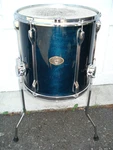 14X14" Tama Rockstar Floor Tom. 6-LUG Midnight Blue Stain/lacquer. 80S/90S. Mint. Fixed Price $299.95.