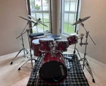 Super Rare Yamaha Oak Custom Mij Trans Red 7-PIECE Drums Price Is Firm. Fixed Price $4500.00.