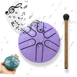 Steel Tongue Rain Drum- 3 Inch 6 Notes Mini Hand Yard Rhythm For Purple. Fixed Price $17.07.