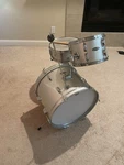 Royce Remo 1970S Taiwan Vintage 3 Piece Drum Set Bass Snare & Mounted Tom Pedal. Fixed Price $160.00.