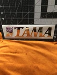 Tama Drum Head Decal Logo Chrome High Quality Vinyl Ultra Shiny. Fixed Price $8.25.